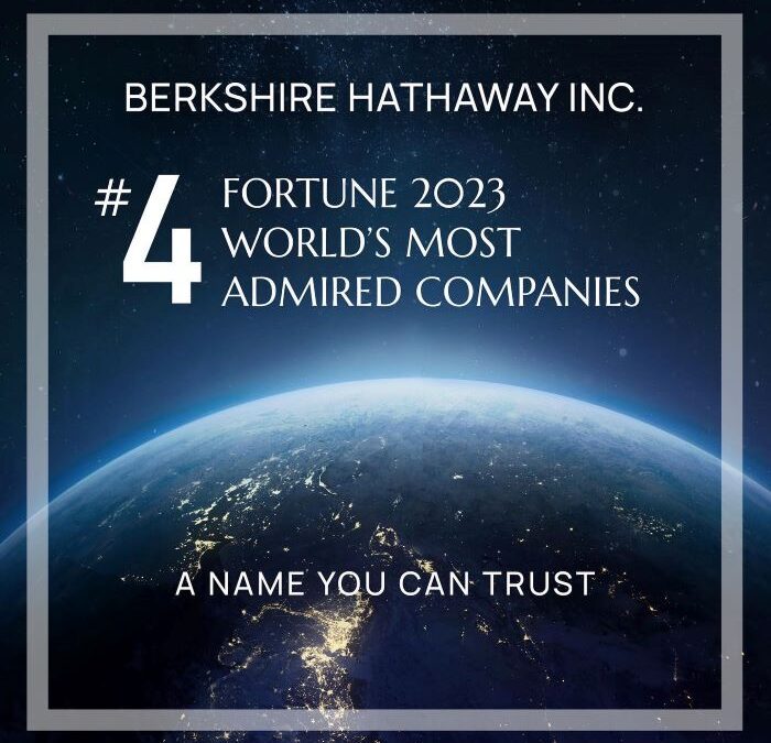 Berkshire Hathaway Ranks #4 on FORTUNE’S World’s Most Admired Companies