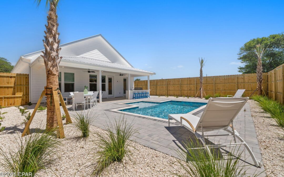 Turnkey Luxury: New Construction Beach Home with Pool & Outdoor Kitchen on PCB’s West End